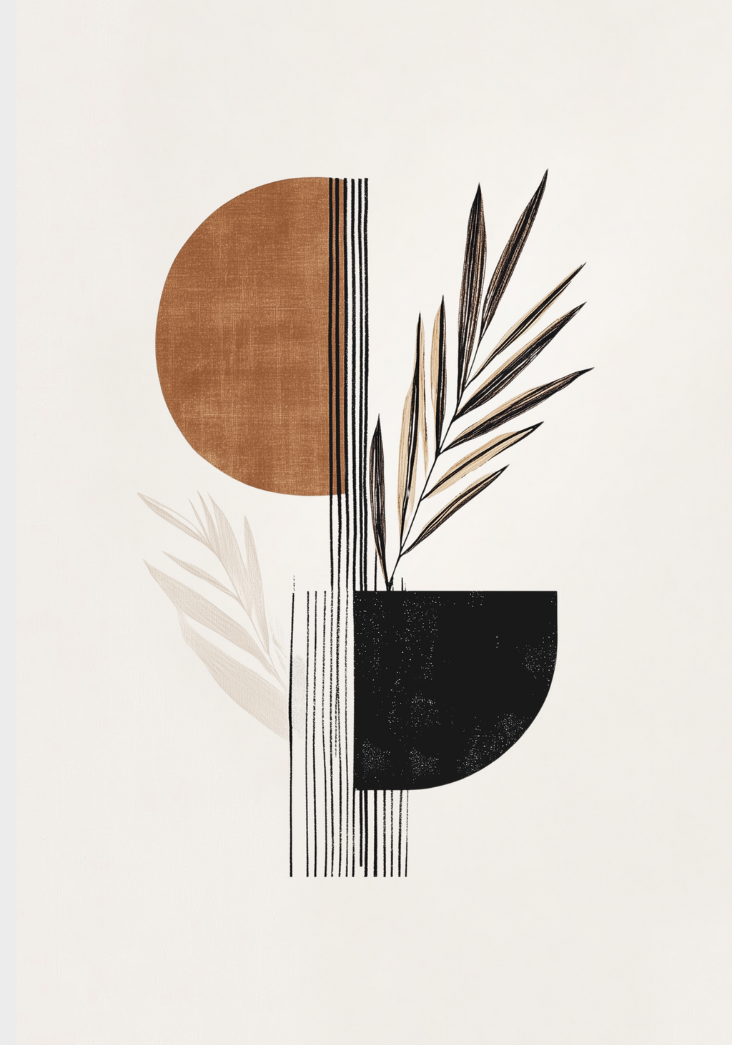 Minimal Nature Harmony poster visad rakt fram – Bozetto affisch i hög tryckkvalitet
