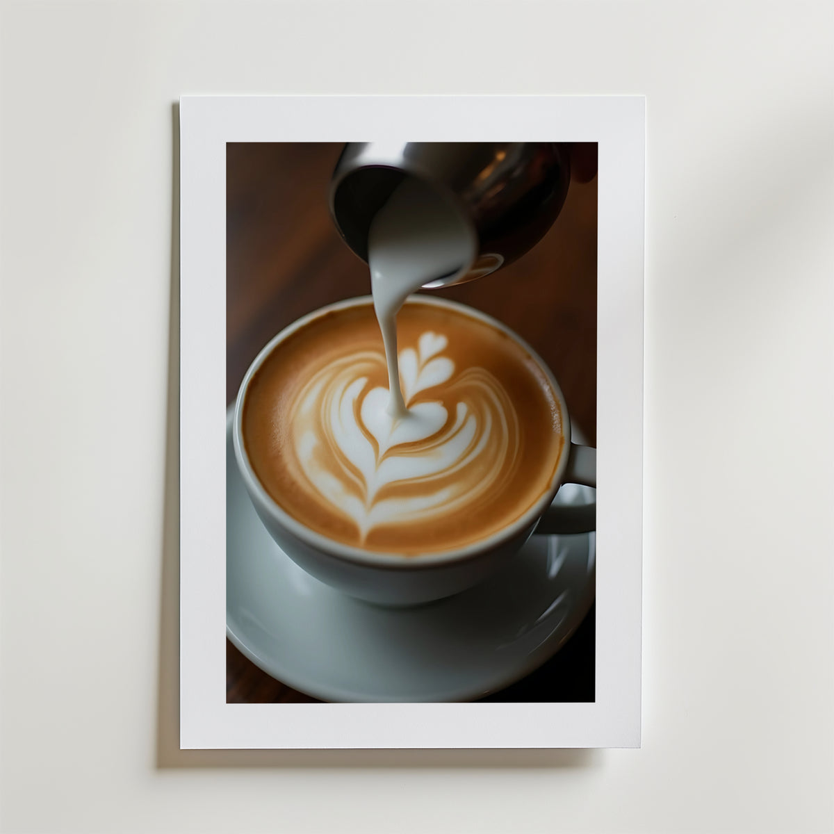 Coffee Latte Love – stilfullt konsttryck från Bozetto, tryckt på matt finpapper i hög tryckkvalitet