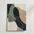 Abstract Face Shape No.2 – stilfullt konsttryck från Bozetto, tryckt på matt finpapper