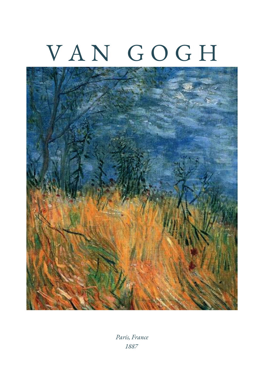 Van Gogh Paris poster visad rakt fram – Bozetto affisch i hög tryckkvalitet i hög tryckkvalitet