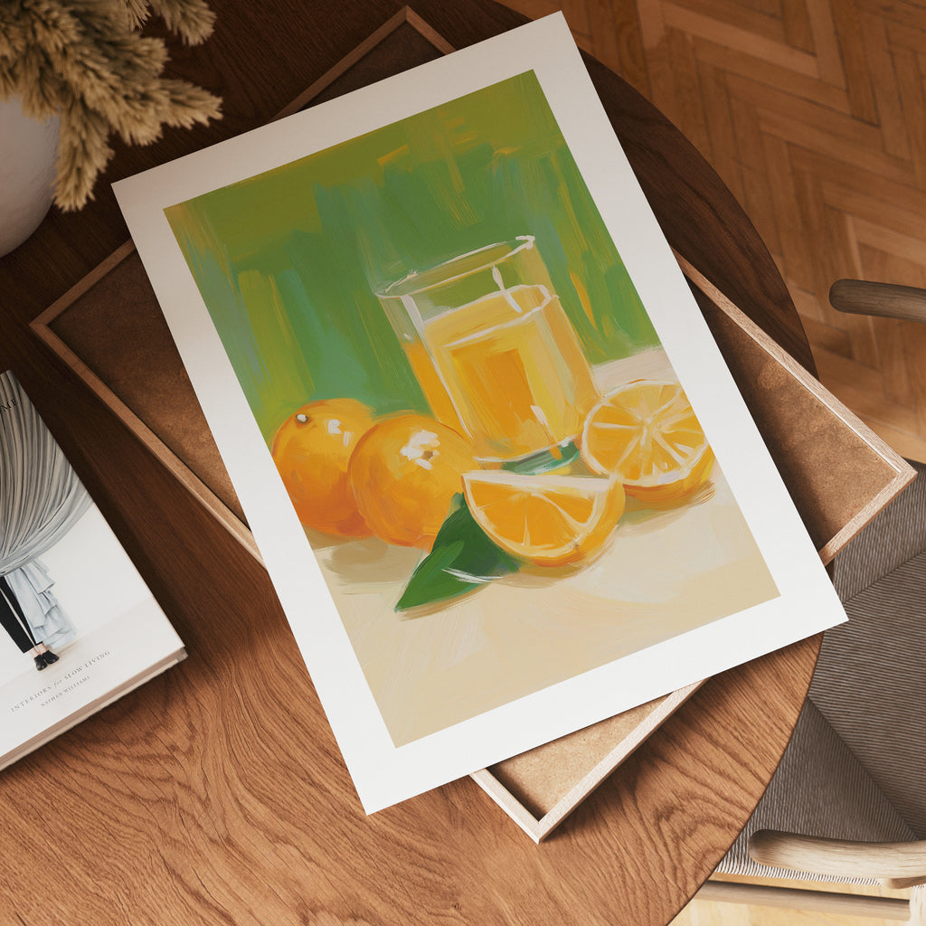 Orange Juice poster visad rakt fram – Bozetto affisch i hög tryckkvalitet i hög tryckkvalitet