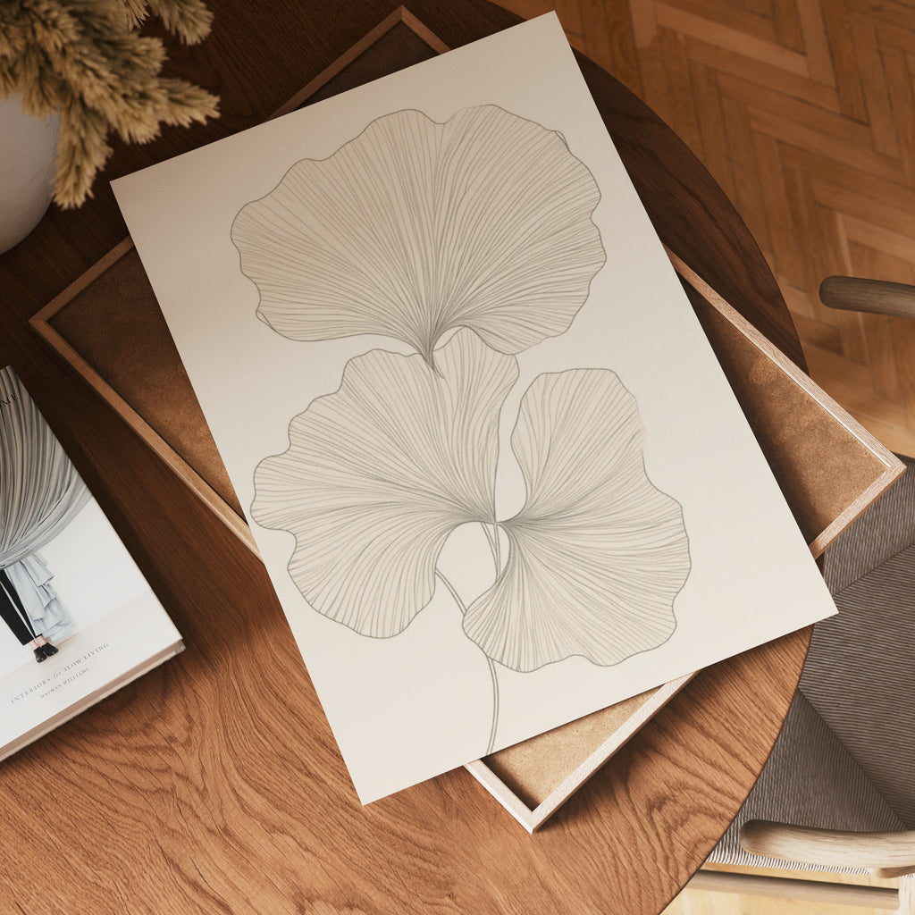 Ginkgo Leaf – affisch med snyggt motiv, köp enkelt hos Bozetto i flera storlekar