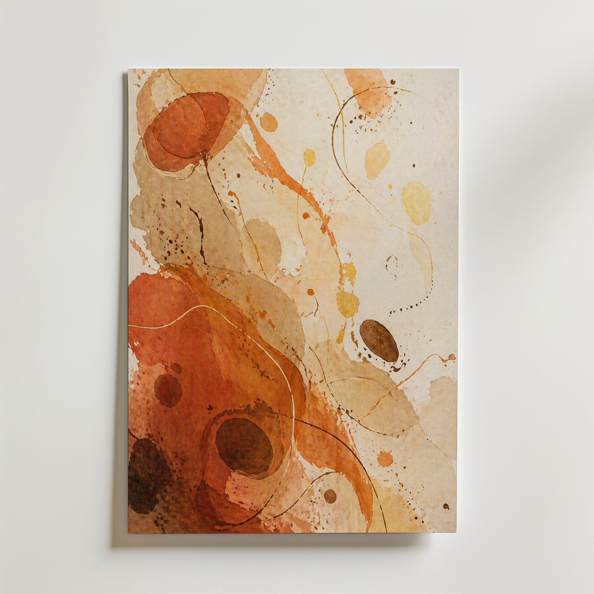 Terracotta Flow affisch inramad i neutral ram – se hur konsttrycket ser ut, Bozetto