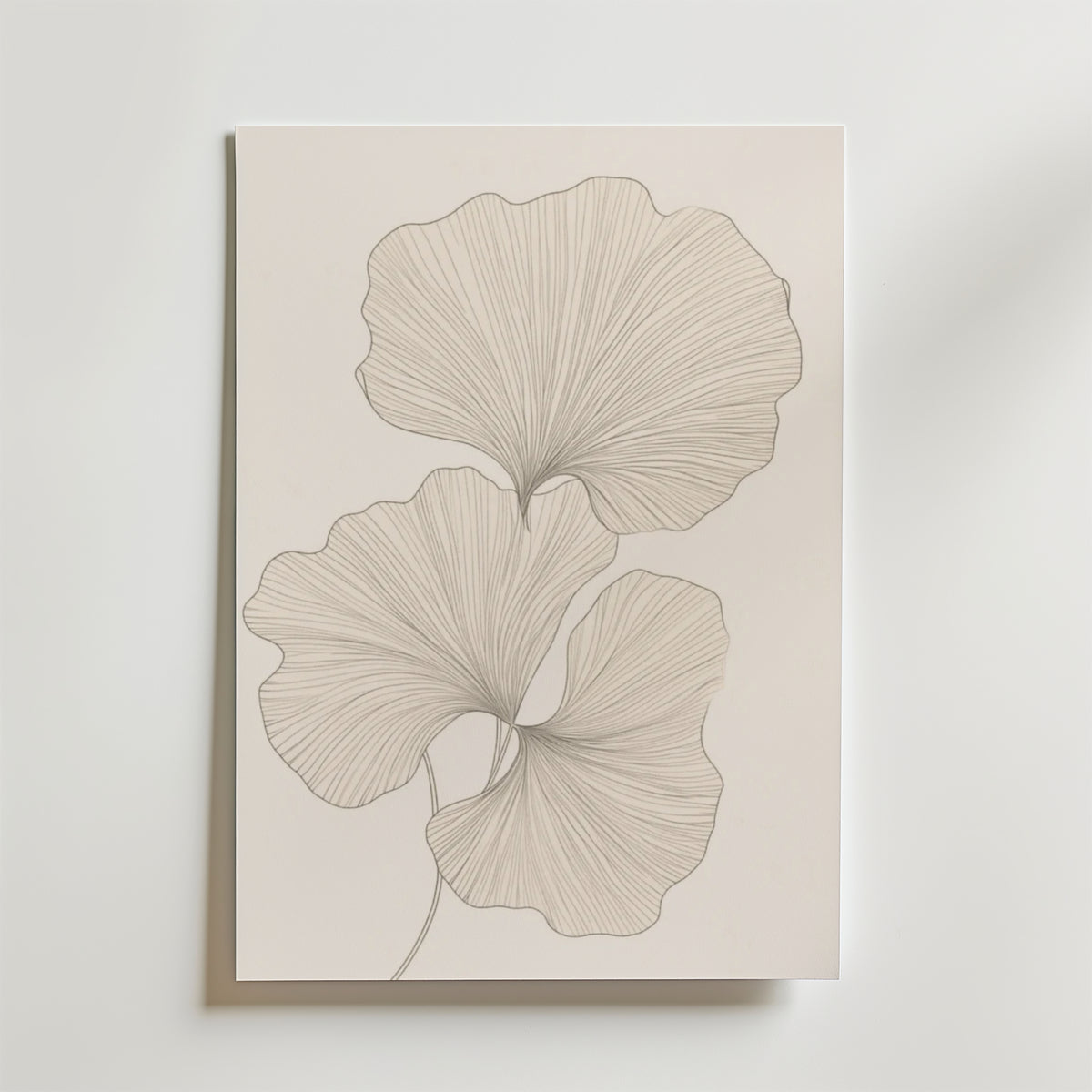 Ginkgo Leaf – stilfullt konsttryck från Bozetto, tryckt på matt finpapper i hög tryckkvalitet