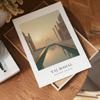 Taj Mahal Coordinates poster visad rakt fram – Bozetto affisch i hög tryckkvalitet
