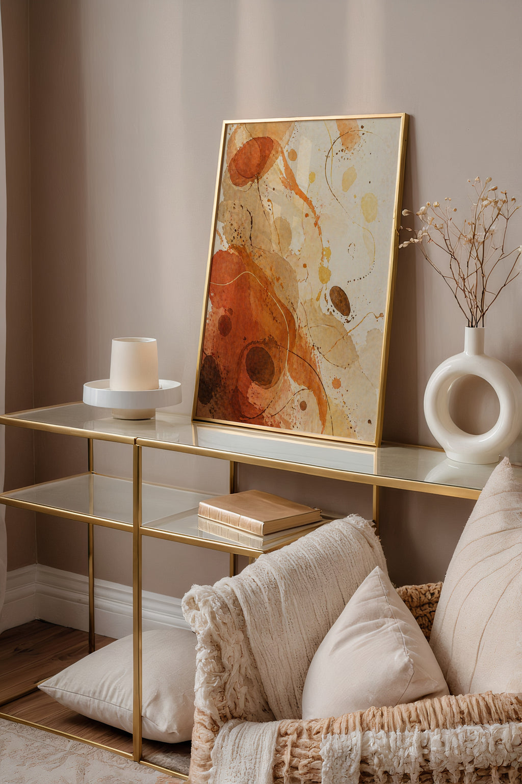Terracotta Flow poster i stilrent hem med modern inredning – köp enkelt hos Bozetto