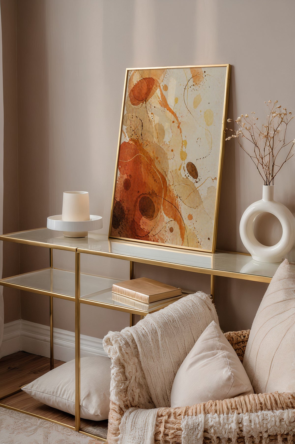 Terracotta Flow poster i stilrent hem med modern inredning – köp enkelt hos Bozetto