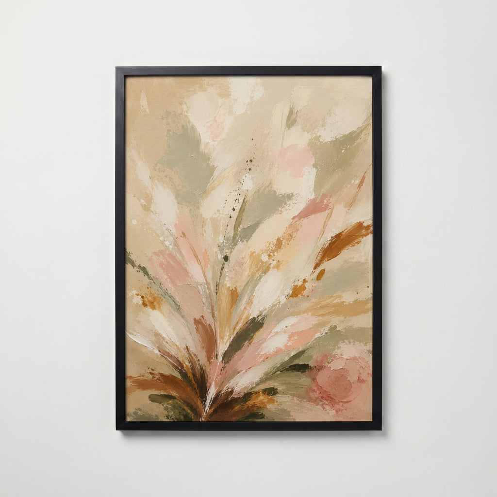 Petal Burst affisch i modern svart ram – stark kontrast och stil, Bozetto poster
