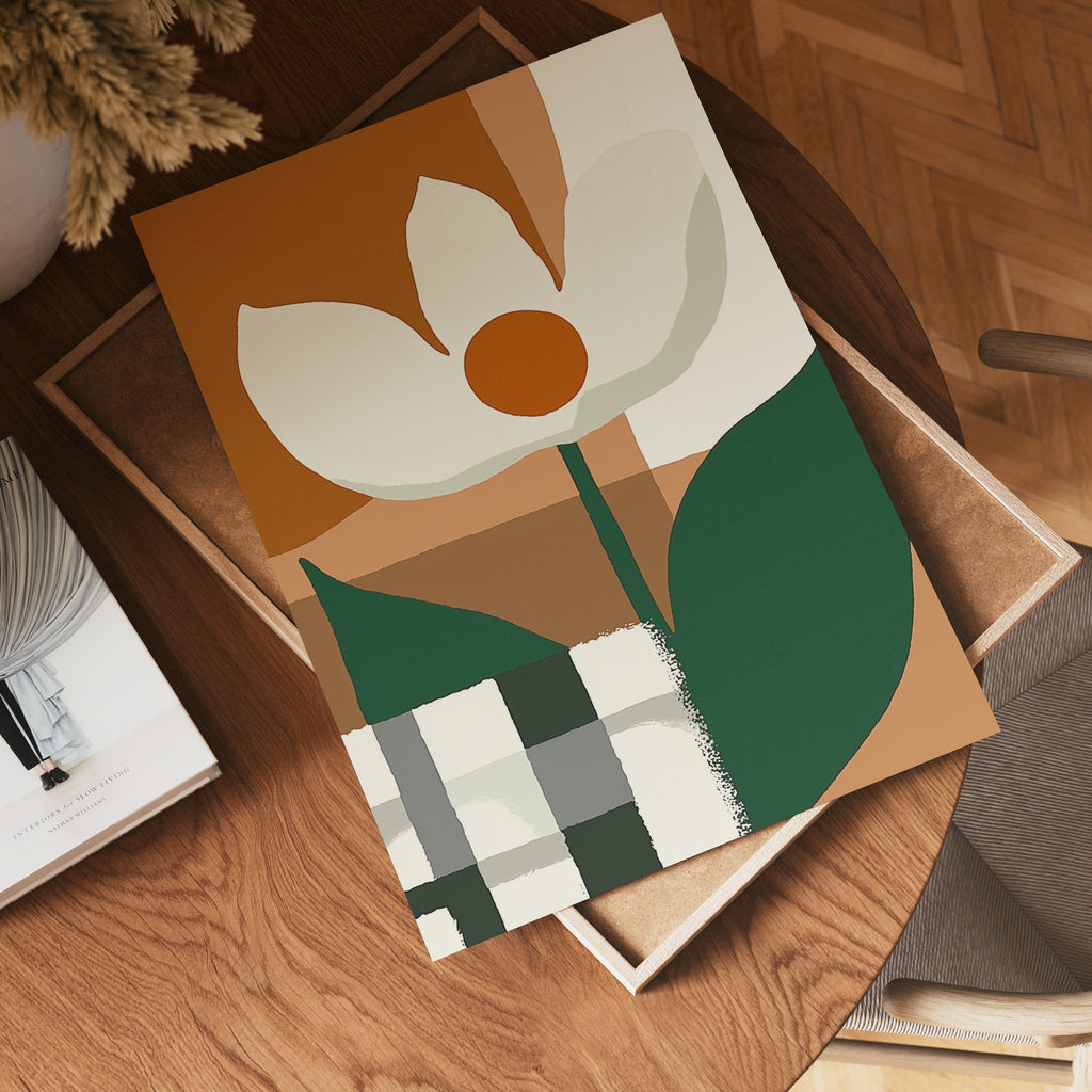 Abstract floral poster visad rakt fram – Bozetto affisch i hög tryckkvalitet i hög tryckkvalitet