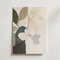 Green And Beige Flowers – stilfullt konsttryck från Bozetto, tryckt på matt finpapper