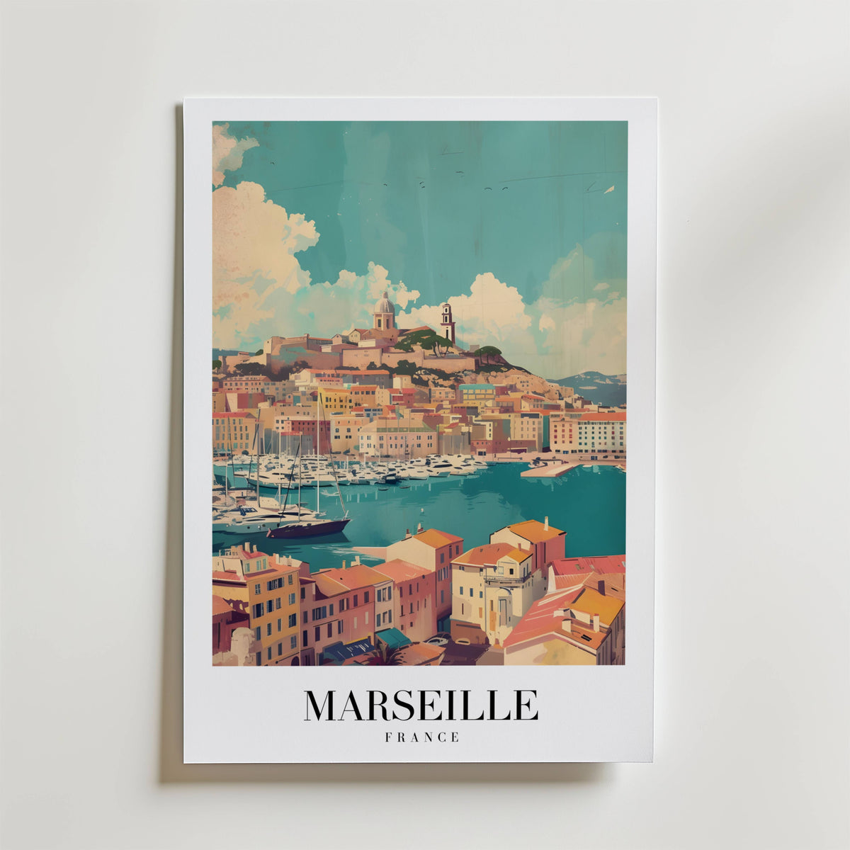 Colors Of Marseille – stilfullt konsttryck från Bozetto, tryckt på matt finpapper
