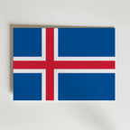 Iceland National Flag Poster – modern konst och stilren konsttryck för hemmet hos Bozetto