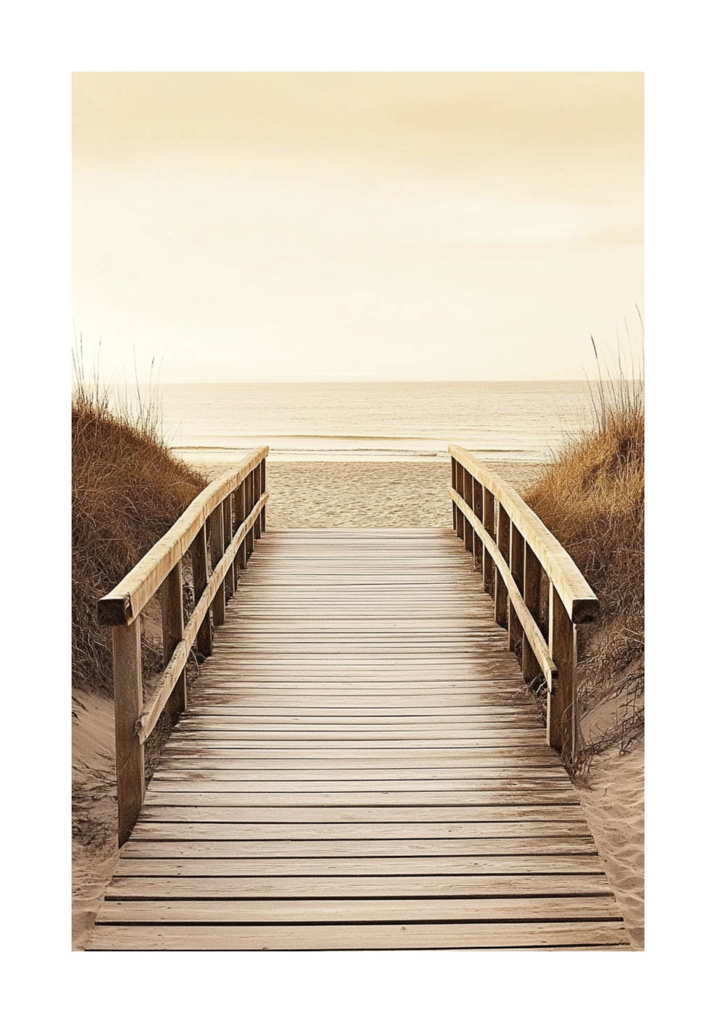 Beach Path Poster – modern konst och stilren konsttryck för hemmet hos Bozetto