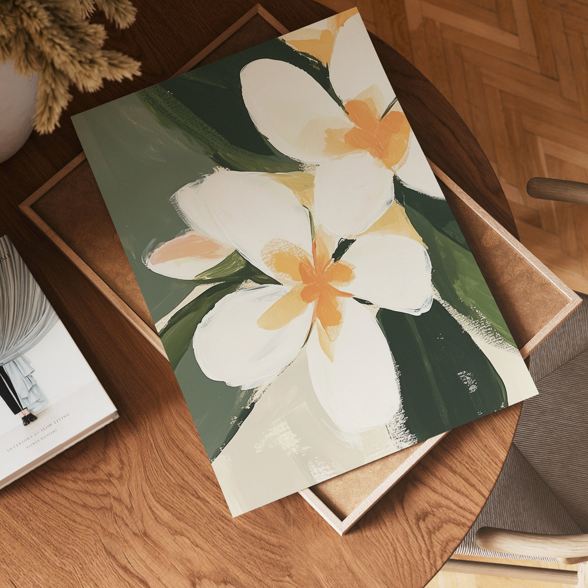 White Rose Bloom poster visad rakt fram – Bozetto affisch i hög tryckkvalitet i hög tryckkvalitet