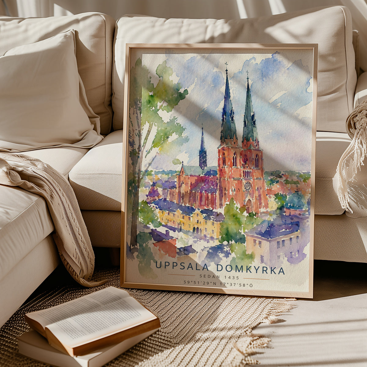Uppsala Domkyrka poster i stilrent hem med modern inredning – köp enkelt hos Bozetto