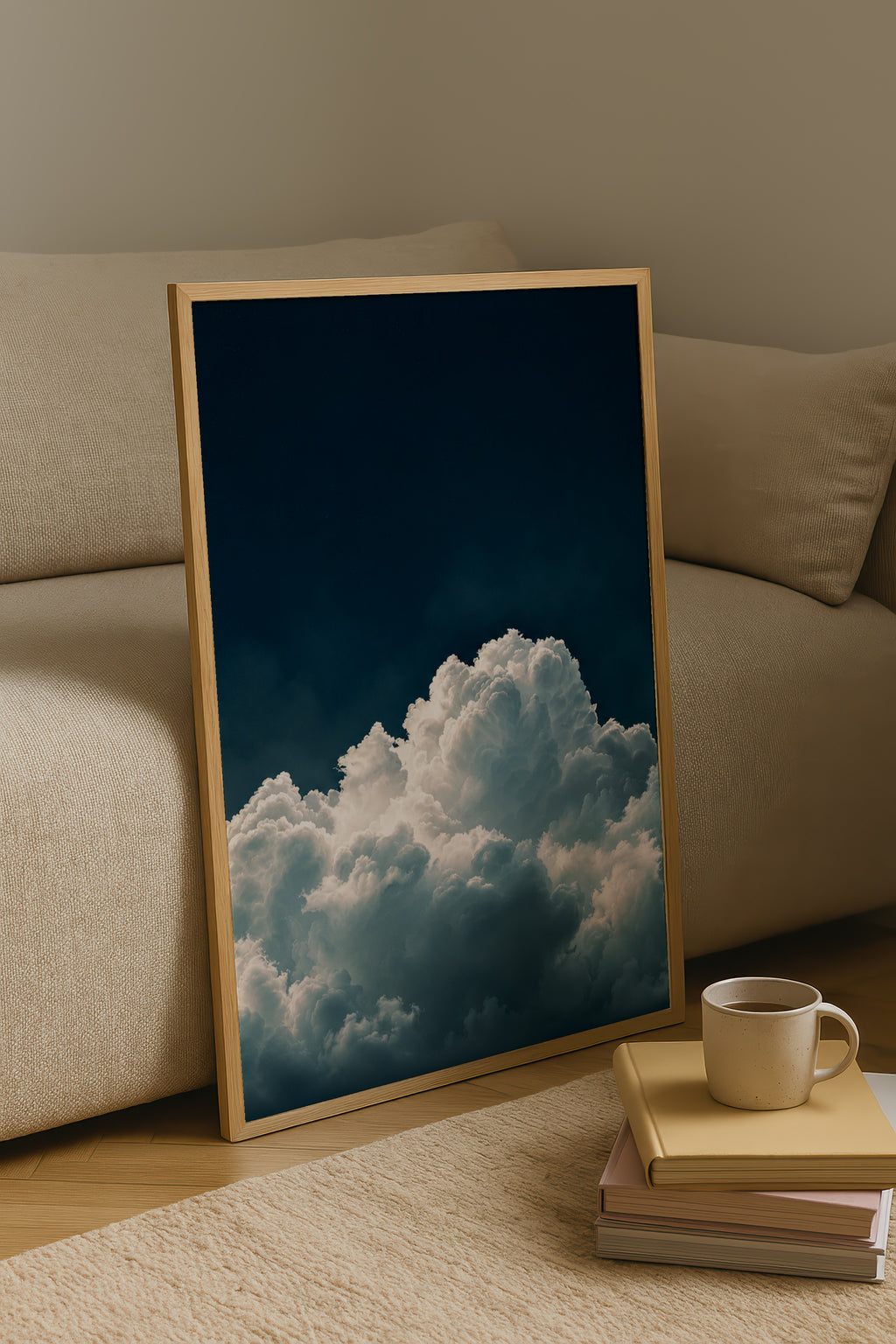 Cloud Bloom poster i stilrent hem med modern inredning – köp enkelt hos Bozetto i hög kvalitet