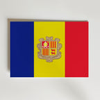 Andorra National Flag Poster – modern konst och stilren konsttryck för hemmet hos Bozetto