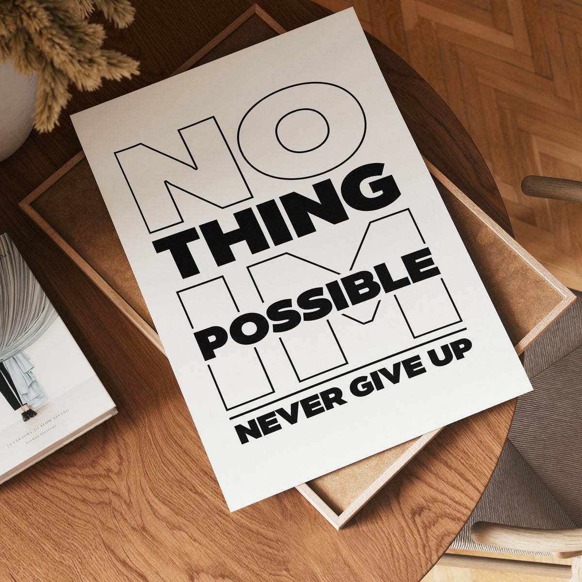 Nothing Is Impossible poster i olika storlekar – köp enkelt hos Bozetto i hög kvalitet