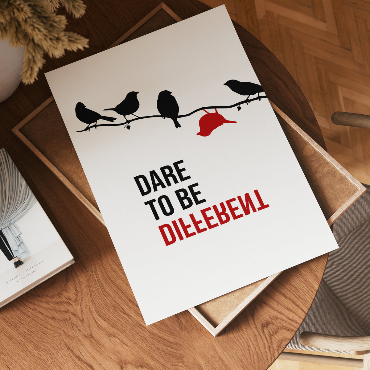 Dare To Be Different poster i olika storlekar – köp enkelt hos Bozetto i hög kvalitet