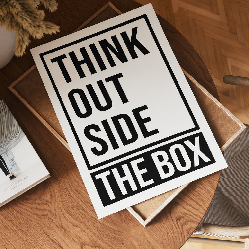 Think Outside The Box poster i olika storlekar – köp enkelt hos Bozetto i hög kvalitet