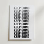 Storleksjämförelse för Keep Going Repetition affisch – Bozetto erbjuder flera format