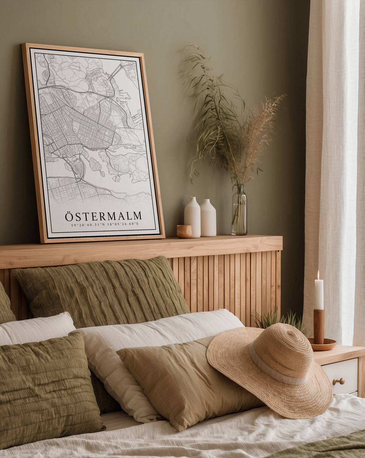 Östermalm Karta poster i stilrent hem med modern inredning – köp enkelt hos Bozetto
