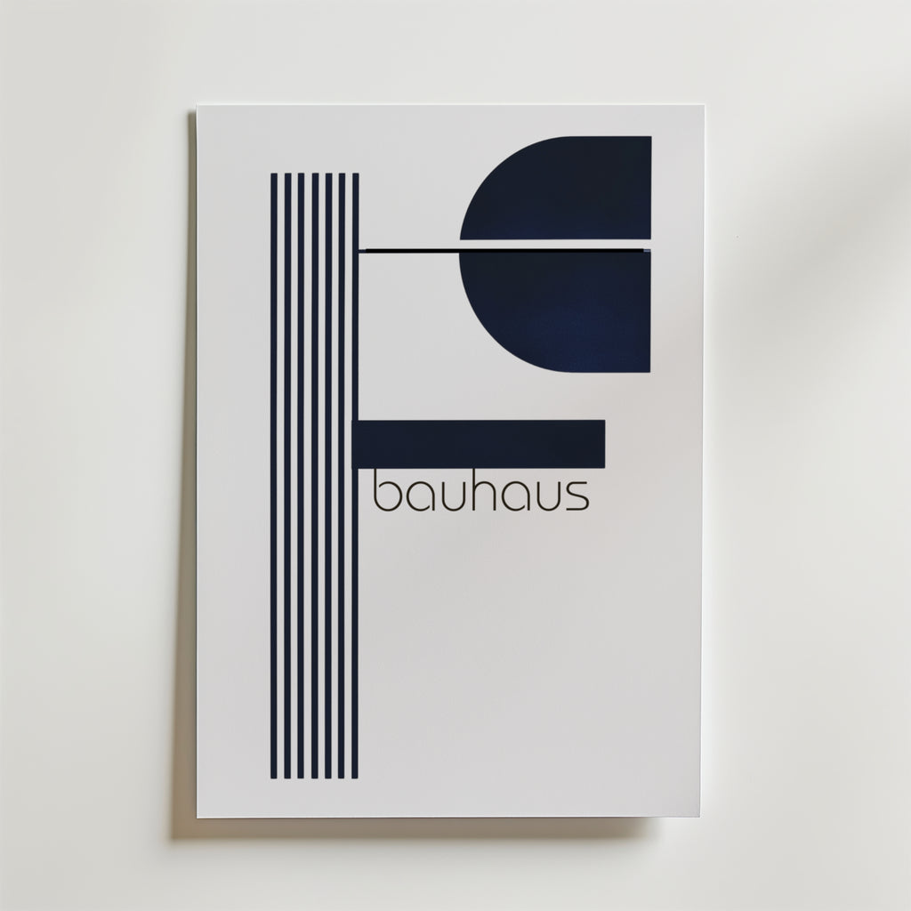 Bauhaus Modern Geometry – stilfullt konsttryck från Bozetto, tryckt på matt finpapper