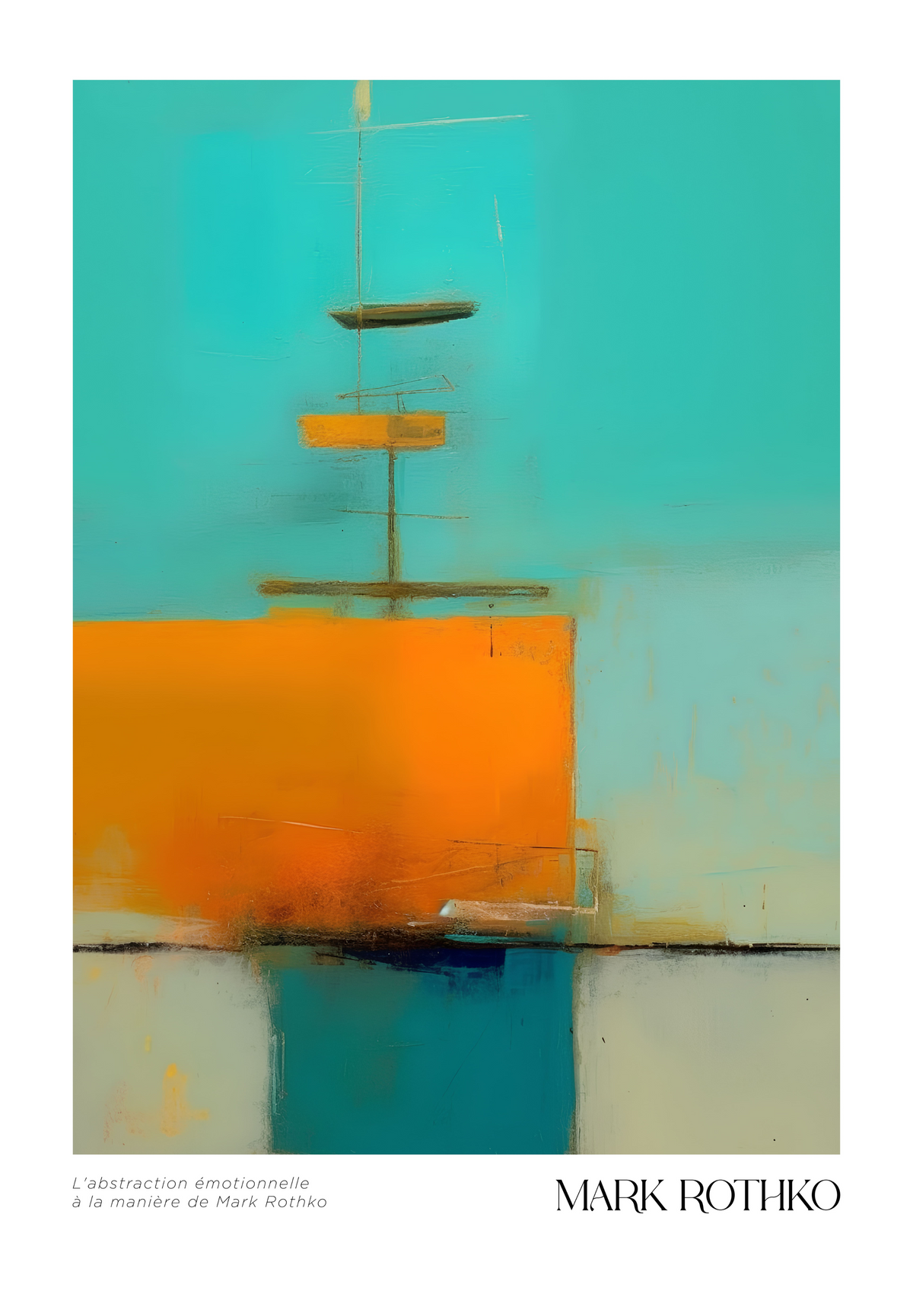 Abstract Vastness Mark Rothko poster visad rakt fram – Bozetto affisch i hög tryckkvalitet