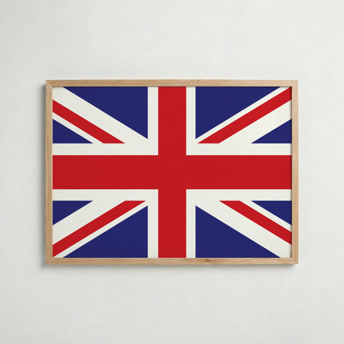United Kingdom National Flag Poster i ekram – inramad konsttryck för stilren inredning hos Bozetto