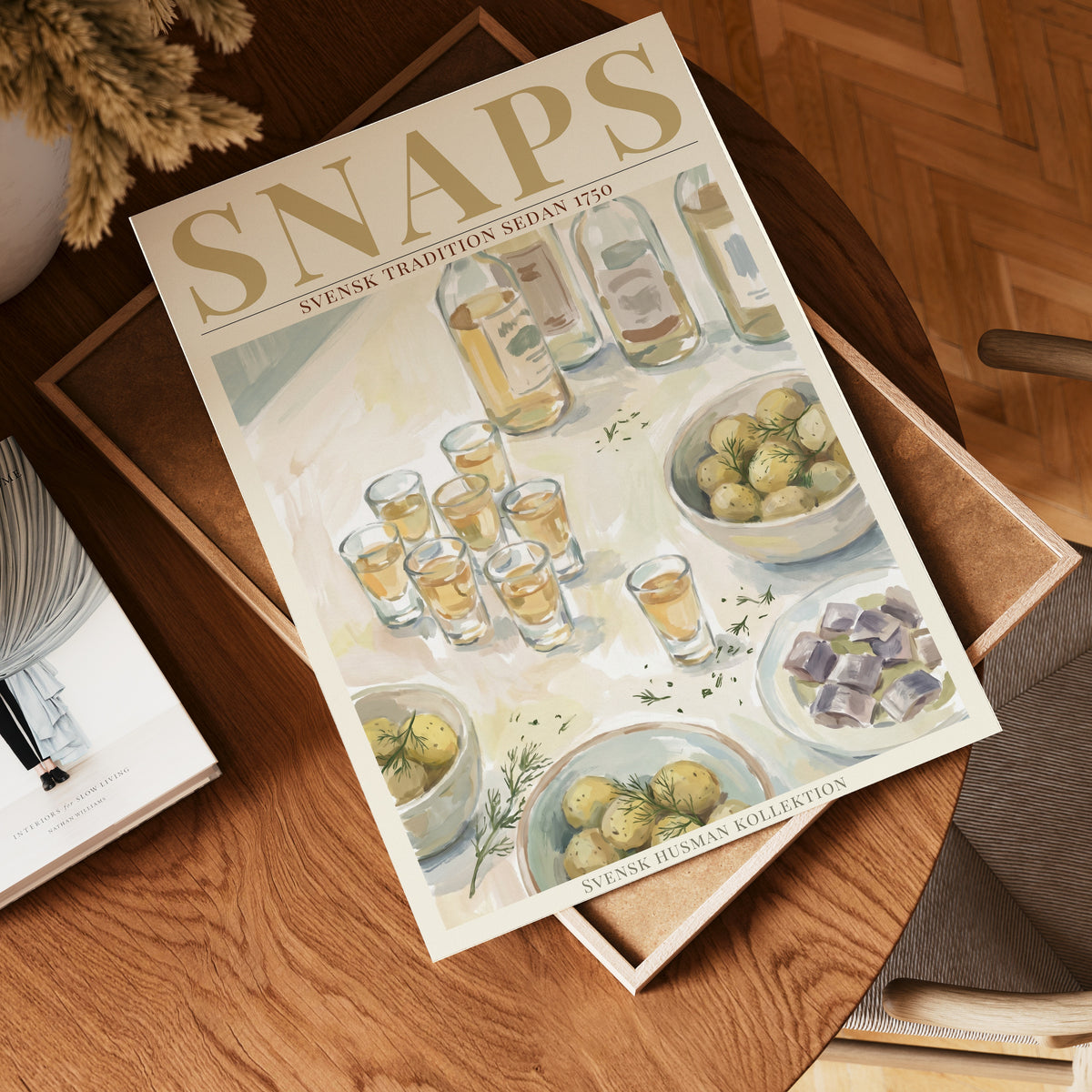 Snaps – stilfullt konsttryck från Bozetto, tryckt på matt finpapper i hög tryckkvalitet