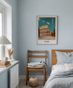 The Colosseum poster visualiserad på vägg – se rätt storlek med mockup från Bozetto