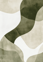 Abstract Green Shapes No.1 – köp enkelt hos Bozetto konsttryck i hög kvalitet i hög kvalitet