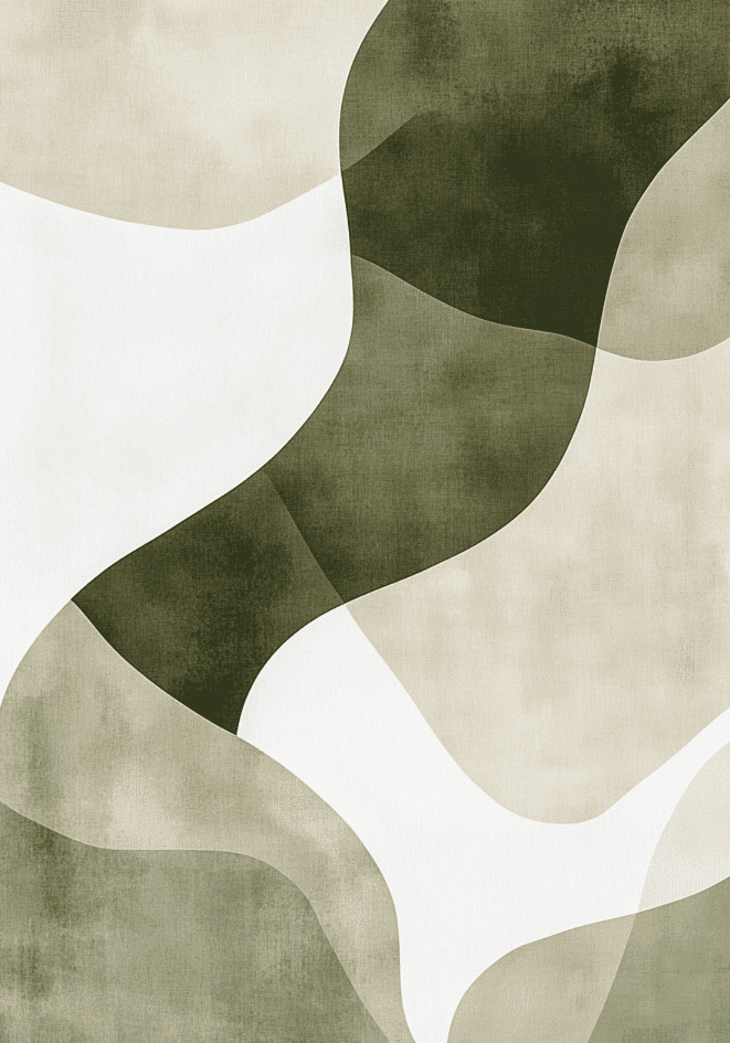 Abstract Green Shapes No.1 – köp enkelt hos Bozetto konsttryck i hög kvalitet i hög kvalitet