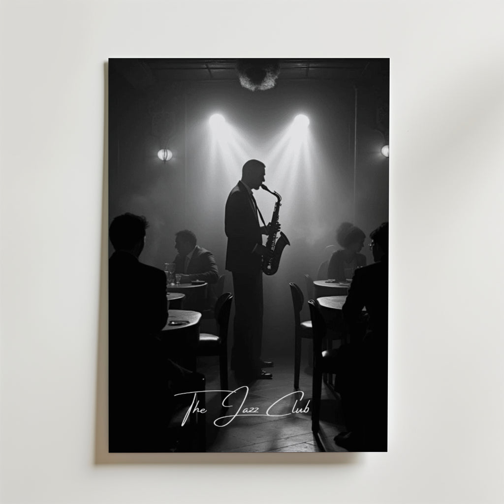 The Jazz Club – stilfullt konsttryck från Bozetto, tryckt på matt finpapper i hög tryckkvalitet