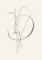 Soft Abstract Line Portrait poster visad rakt fram – Bozetto affisch i hög tryckkvalitet