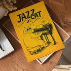 Jazz Cat poster visad rakt fram – Bozetto affisch i hög tryckkvalitet i hög tryckkvalitet