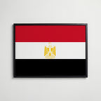 Egypt National Flag Poster i svart ram – stilren konsttryck som väggdekor från Bozetto