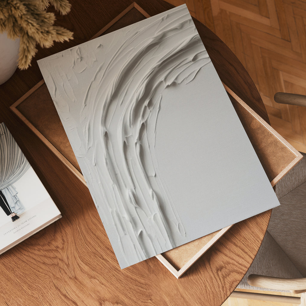 Abstract White Movement No.2 – affisch med stilfullt motiv från Bozetto i hög kvalitet