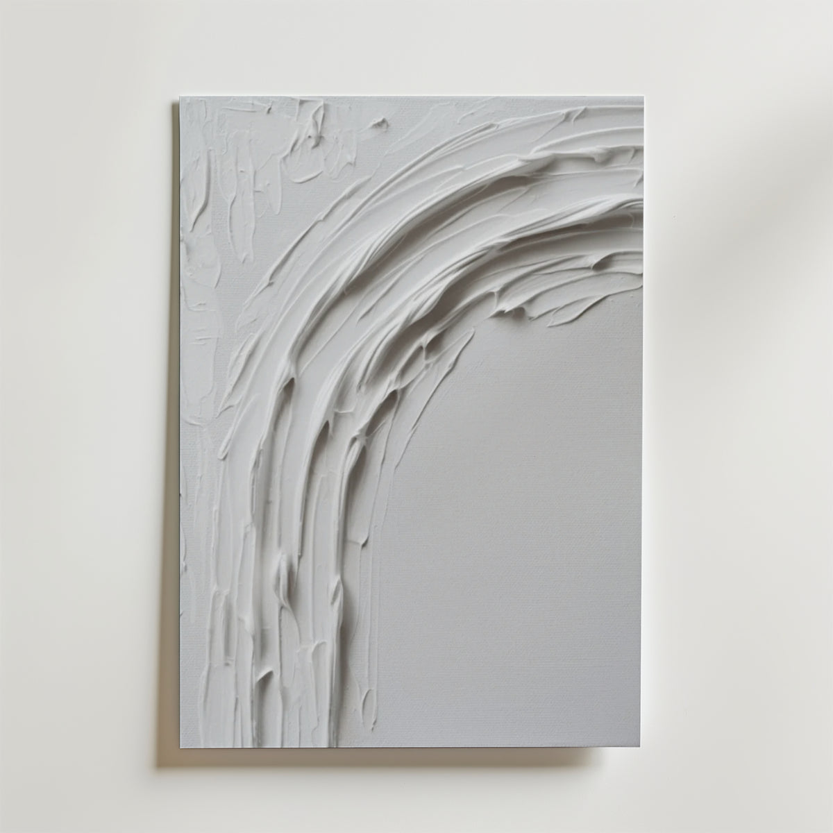 Abstract White Movement No.2 – stilfullt konsttryck från Bozetto, tryckt på matt finpapper