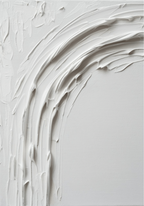 Abstract White Movement No.2 poster visad rakt fram – Bozetto affisch i hög tryckkvalitet