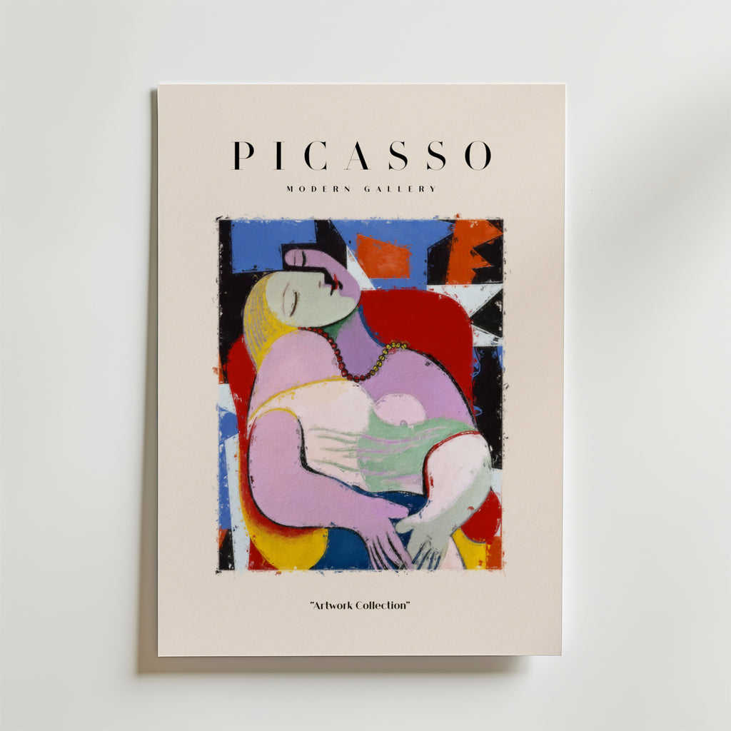Picasso Cubist Siesta – stilfullt konsttryck från Bozetto, tryckt på matt finpapper