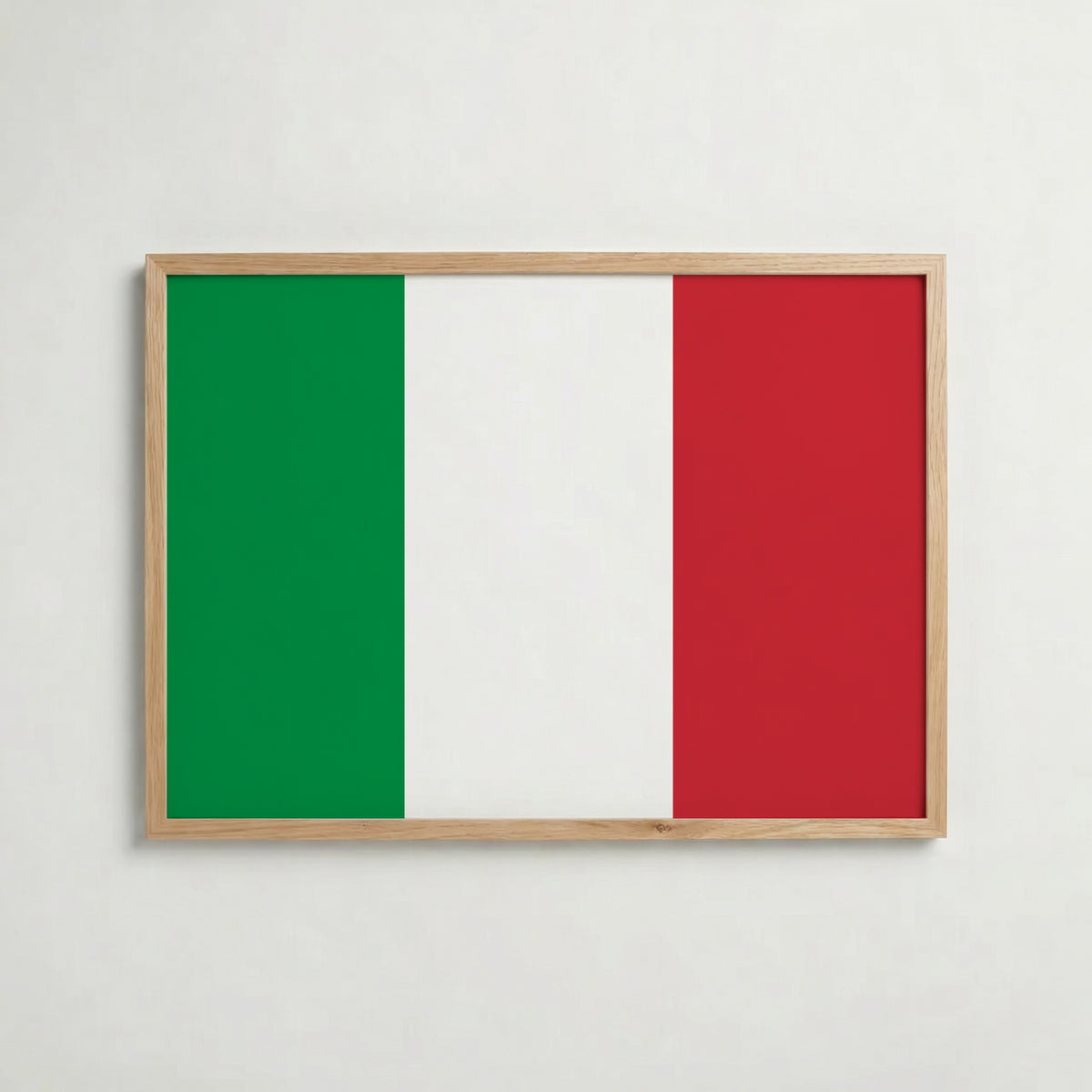 Italy National Flag Poster i ekram – inramad konsttryck för stilren inredning hos Bozetto