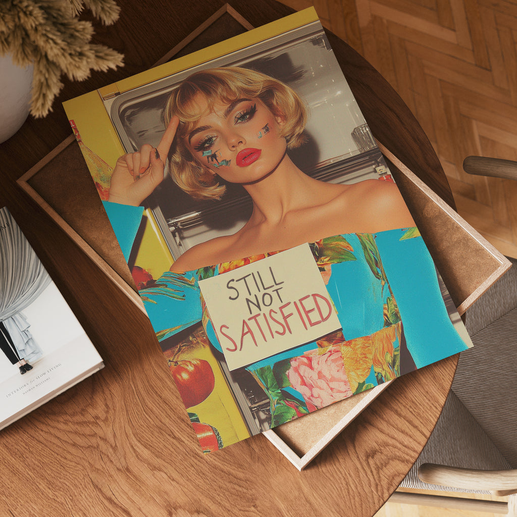 Still Not Satisfied Retro – affisch med stilfullt motiv från Bozetto i hög kvalitet