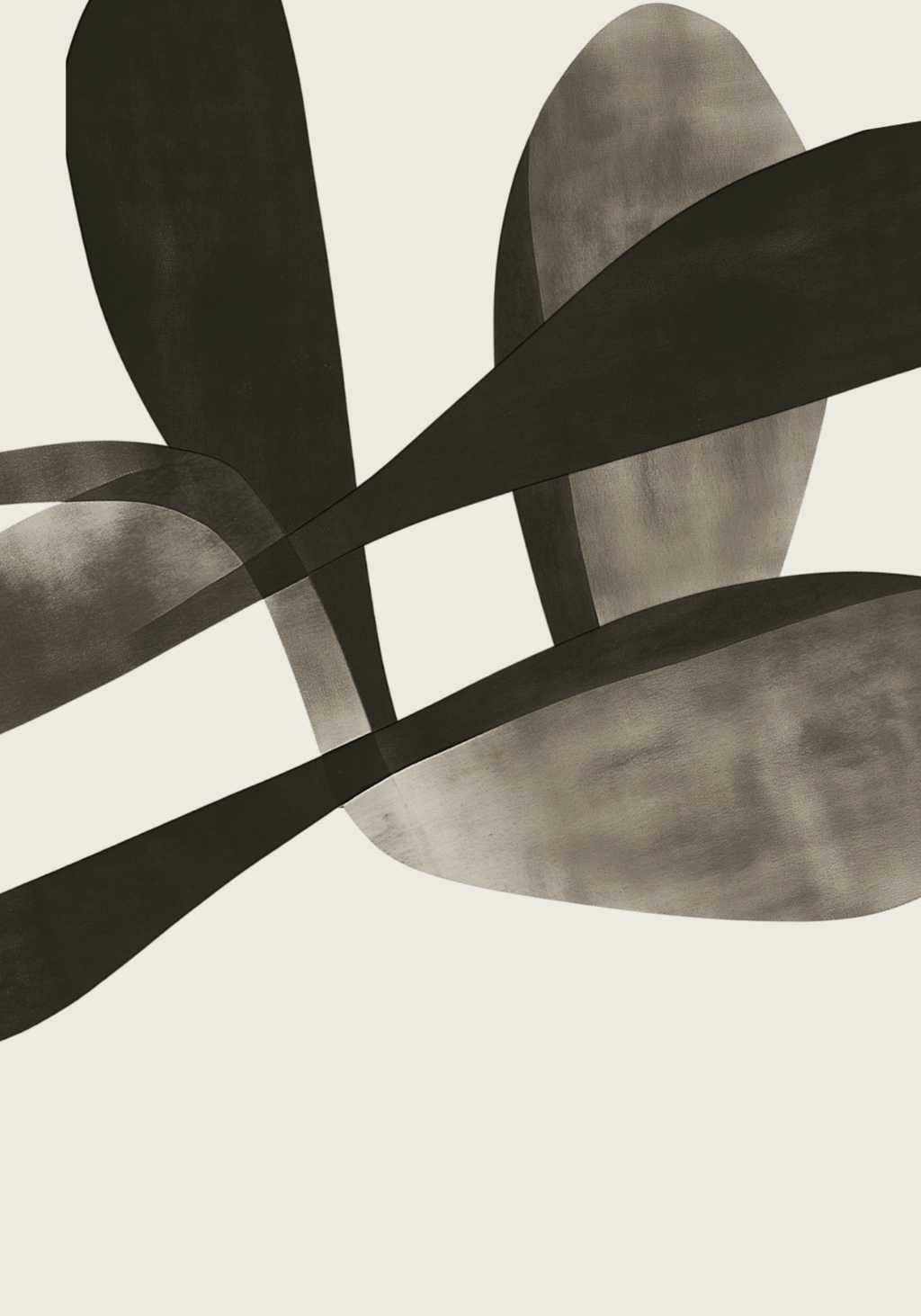 Abstract Leaves Art – affisch med snyggt motiv, köp enkelt hos Bozetto i flera storlekar