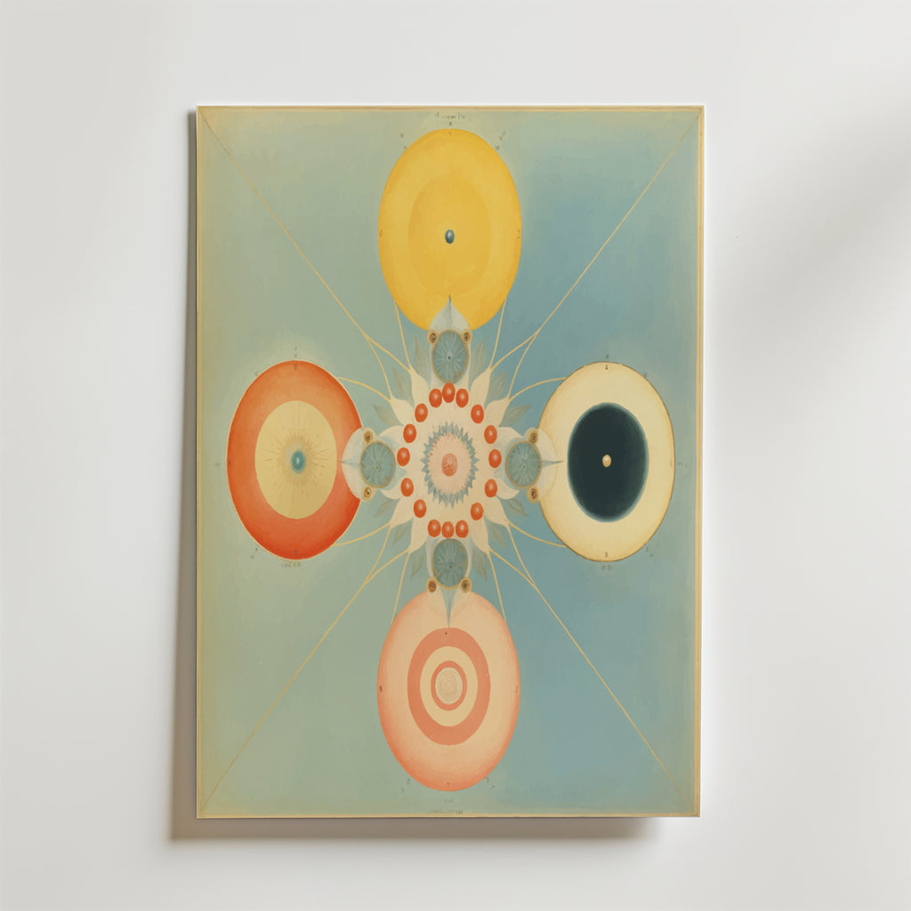 Hilma af Klint The Four Worlds affisch på neutral bakgrund – poster från Bozetto