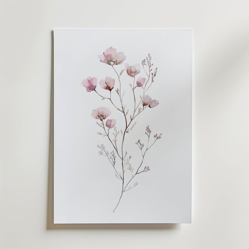 White Rose Elegance No.2 – stilfullt konsttryck från Bozetto, tryckt på matt finpapper