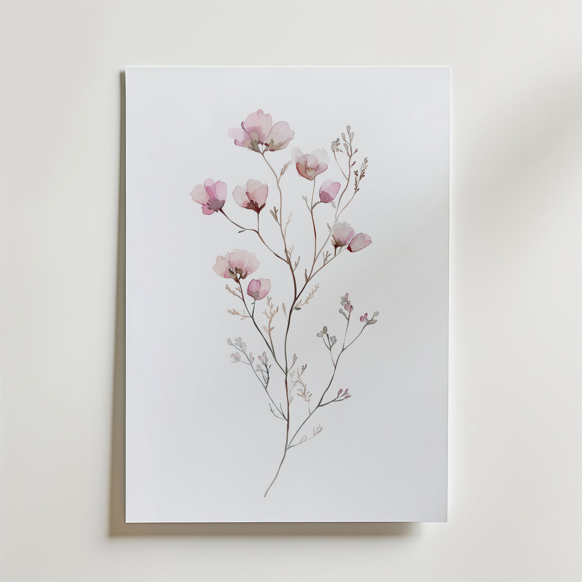 White Rose Elegance No.2 – stilfullt konsttryck från Bozetto, tryckt på matt finpapper