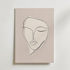 Serenity Line Face – stilfullt konsttryck från Bozetto, tryckt på matt finpapper