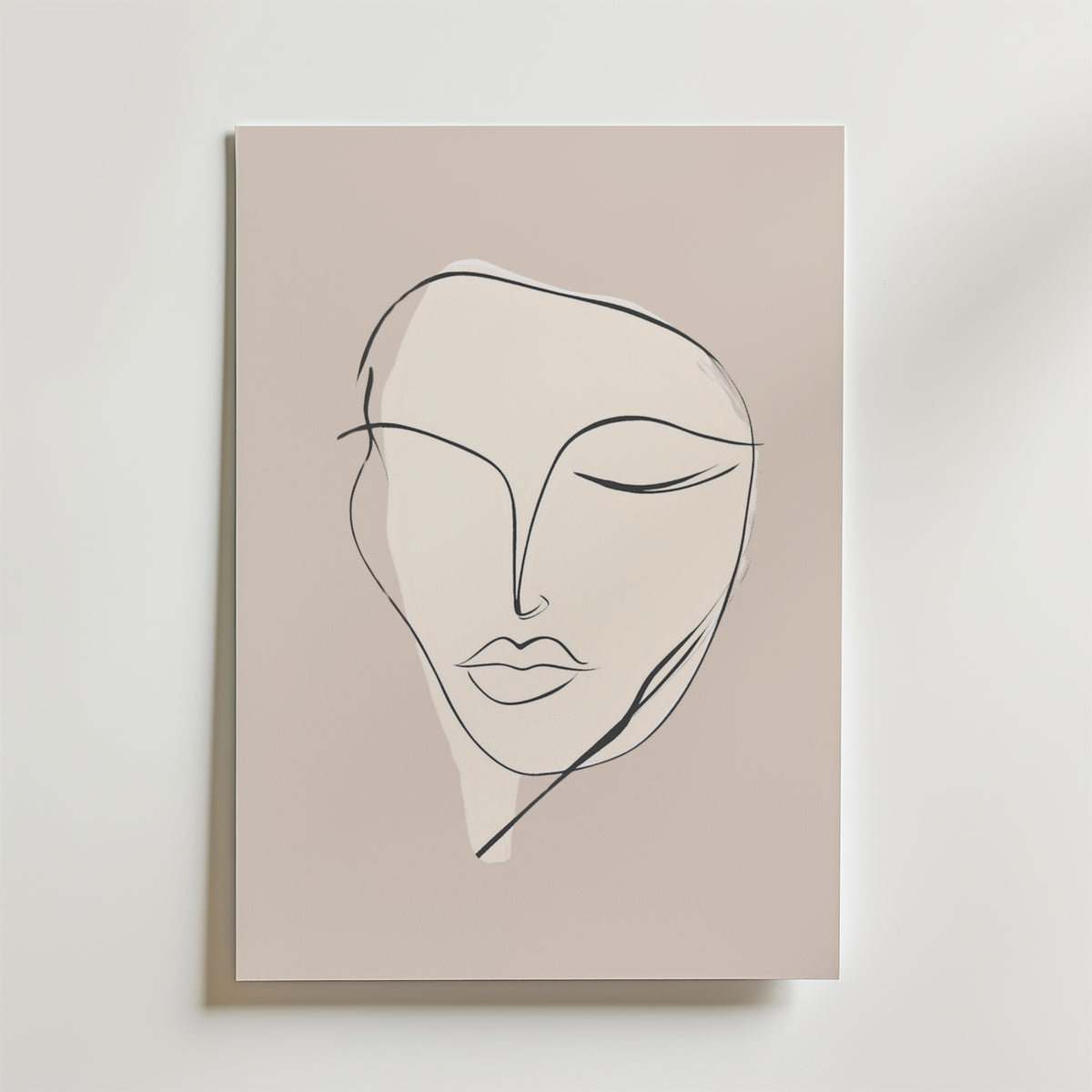 Serenity Line Face – stilfullt konsttryck från Bozetto, tryckt på matt finpapper