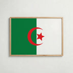 Algeria National Flag Poster i ekram – inramad konsttryck för stilren inredning hos Bozetto
